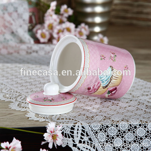 800CC Elegant Ice Cream Collection Ceramic Canister                
                                    Quality Assured